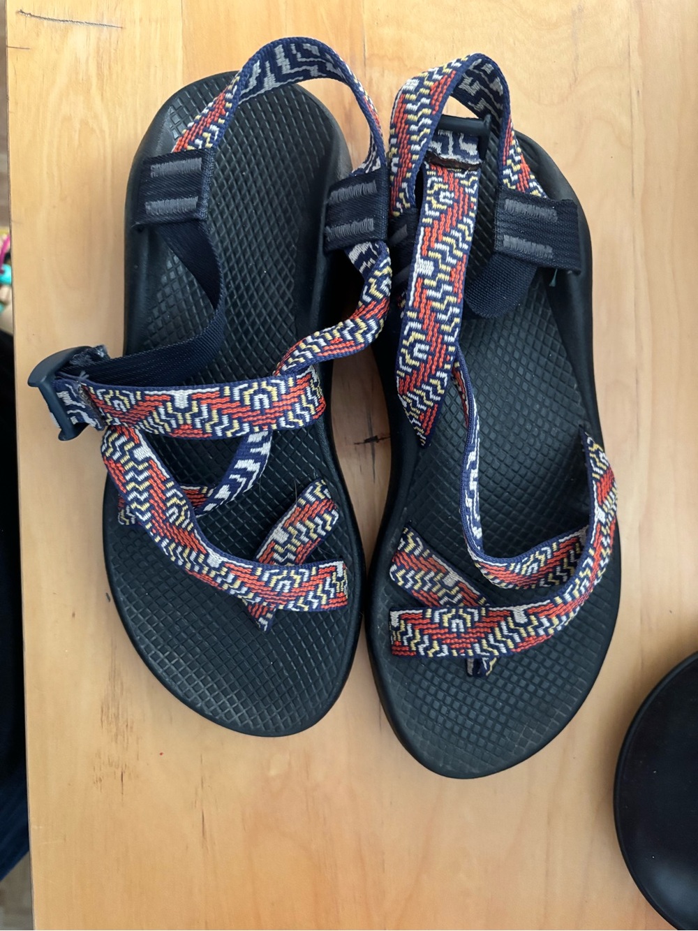 Chaco Z/2 Wicker Mandarin Strappy Hiking Sandals with Multicolor Aztec Webbing